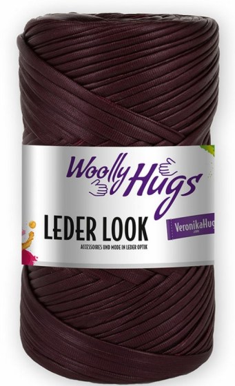 Leder Look burgund